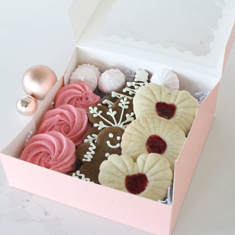 Pink Holiday Cookie Box