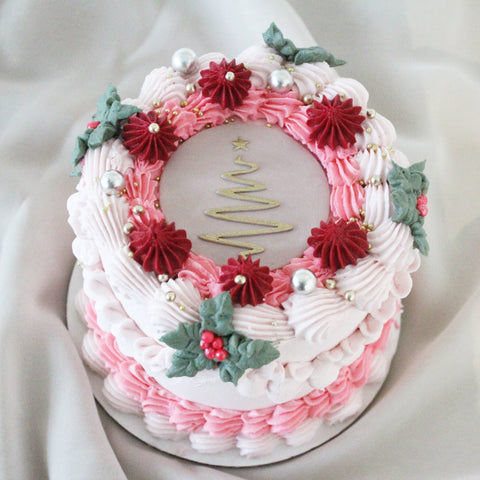 Pink Holiday Cake