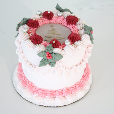 Pink Holiday Cake