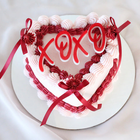 XOXO Heart Cake