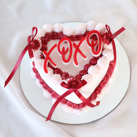 XOXO Heart Cake